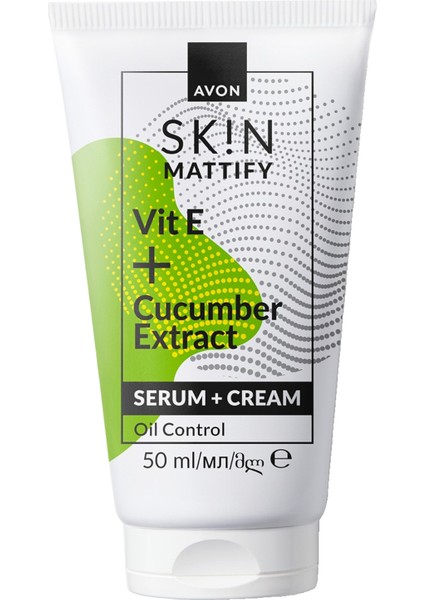 Sk!n Mat Görünüm Veren Serum + Krem 50 Ml.