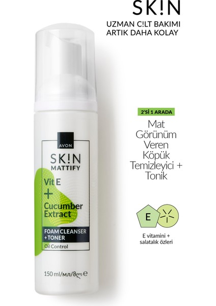Sk!n Mat Görünüm Veren Köpük Temizleyici + Tonik 150 Ml. fiyatları