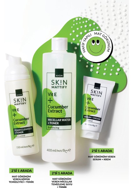 Sk!n Mat Görünüm Veren Köpük Temizleyici + Tonik 150 Ml. fırsatları