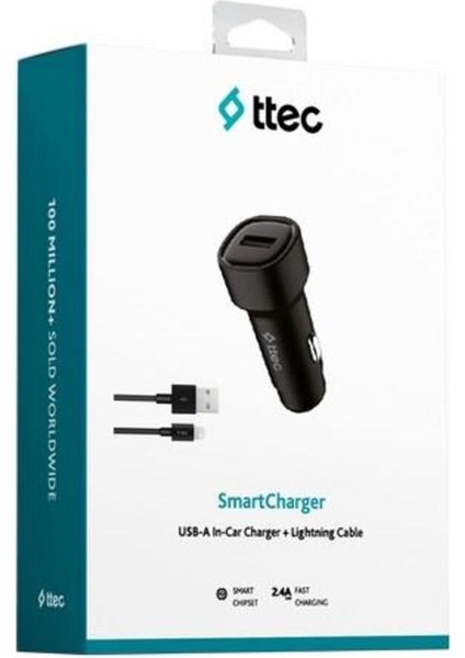 2CKS30LS Smartcharger 2.4A Araç Şarj Aleti + Lightning Kablo indirimleri