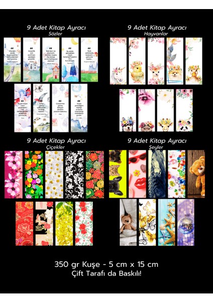 63'lü Kitap Ayracı Seti - Bir Arada3 indirimleri
