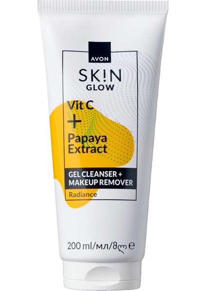 Sk!n Işıltılı Görünüm Veren Jel Temizleyici + Makyaj Temizleyici 200 Ml.
