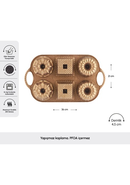 Noxis 6'lı Muffin Döküm Kek Kalıbı fiyatları