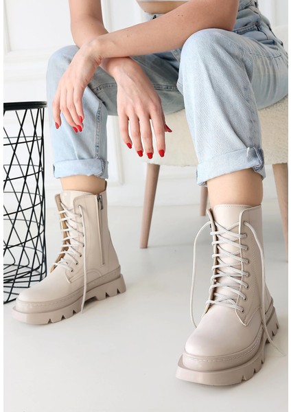 Orge Bej Cilt Bağcıklı Bot fiyatları