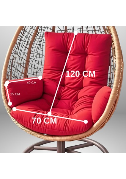 Salıncak Minderi 70X120 cm Kırmızı ( Sadece Minder )