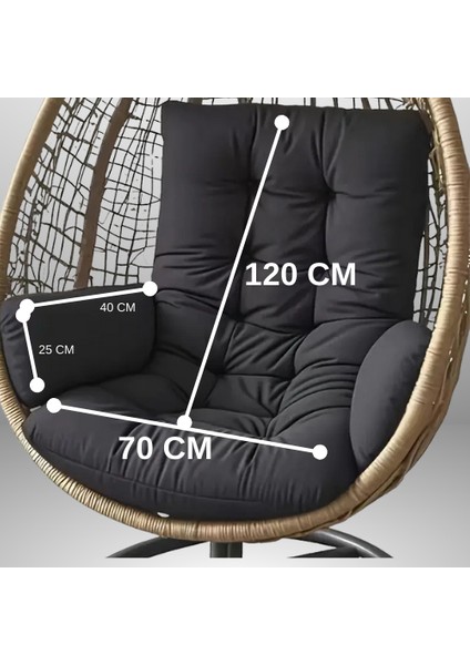 Salıncak Minderi 70X120 cm SİYAH ( Sadece Minder ) fiyatları