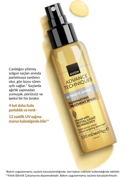 Advance Techniques Parlaklık Veren Saç Bakım Spreyi 100 Ml. modelleri