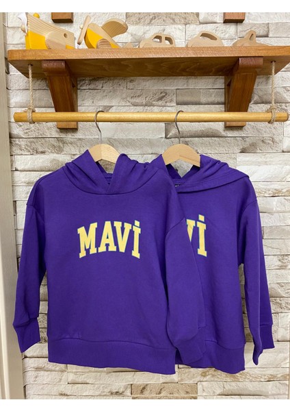 Aysbebe Baskılı Kapüşonlu Çocuk Sweatshirt