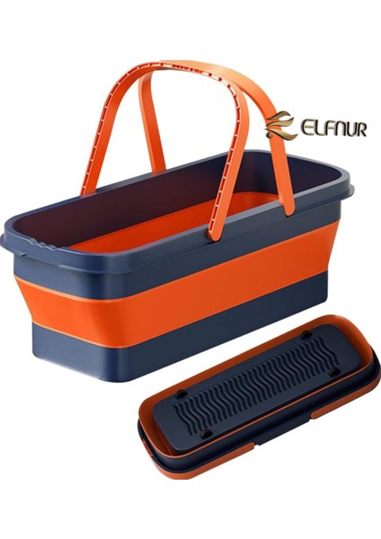 1 Adet ) Tekerlekli Çok Amaçlı Temizlik Kovası Katlanabilir Taşınabilir Mop Kovası 12 Litre