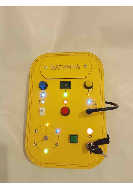 Montessori Çocuk Aktivite Duyusal Oyuncaklar Led'li Işık Kontrol Panosu Busy Board Ses ve Işık fiyatları