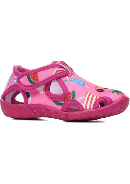 Günlük Unisex Çocuk Aqua Sandalet Esnek Kaymaz Taban Cırtlı Yazlık Deniz Kreş Ayakkabı 141