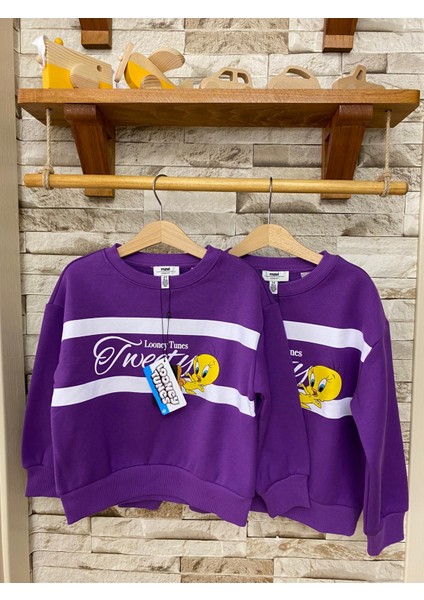 Aysbebe Tweety Baskılı Kız Çocuk Sweatshirt