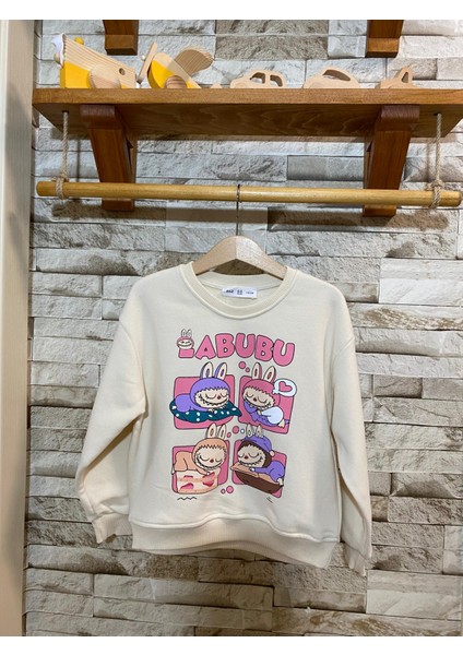 Aysbebe Labubu Baskılı Sweat Kız Çocuk