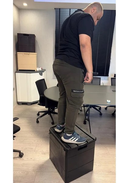 120 Litre Bahçe Depolama Sandığı Balkon Saklama Dolabı Kapaklı Plastik Sandık 50X45X50CM Gri fırsatları