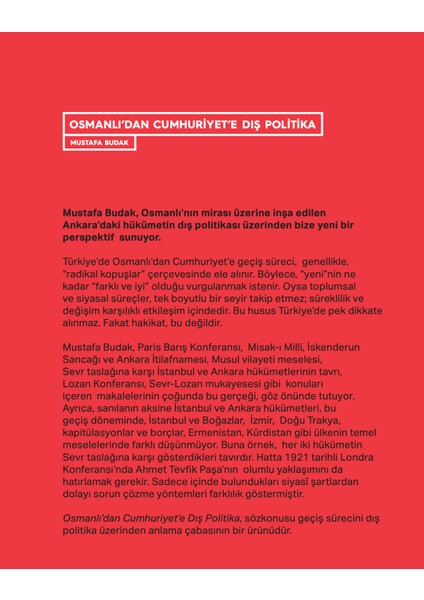 Osmanlı’dan Cumhuriyet’e Dış Politika - Mustafa Budak fiyatları