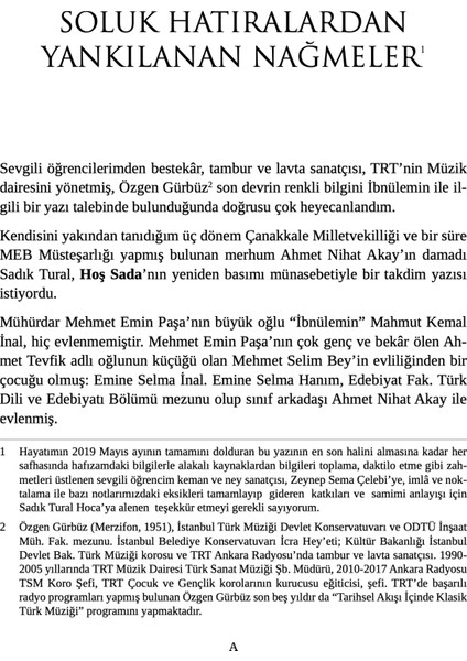 Hoş Sada (Ciltli) - İbnülemin Mahmud Kemal İnal