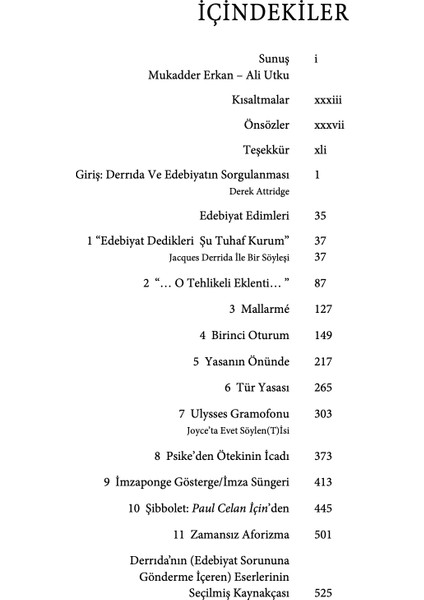 Edebiyat Edimleri - Jacques Derrida fiyatları