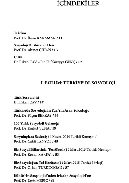 Türkiye’de Sosyolojinin Yüz Yıllık Birikimi - Erkan Çav - Elif Süreyya Genç fırsatları