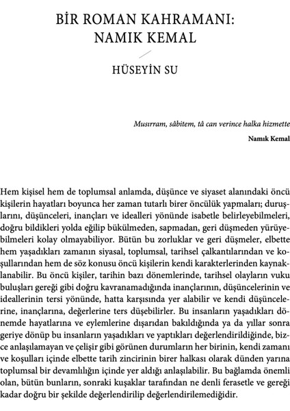 Bir Roman Kahramanı :Namık Kemal - Hüseyin Su indirimleri