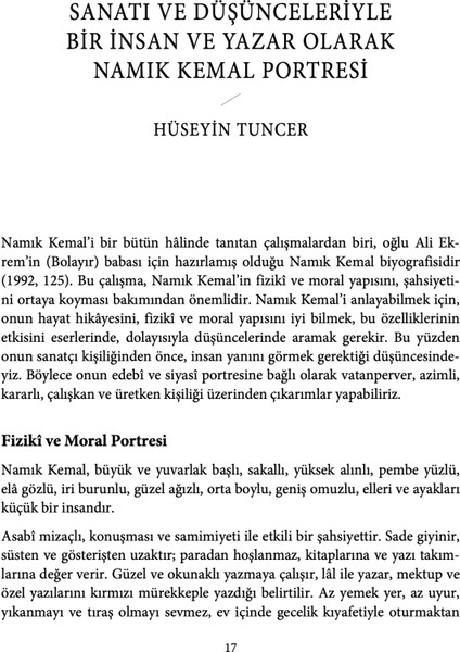 Bir Roman Kahramanı :Namık Kemal - Hüseyin Su