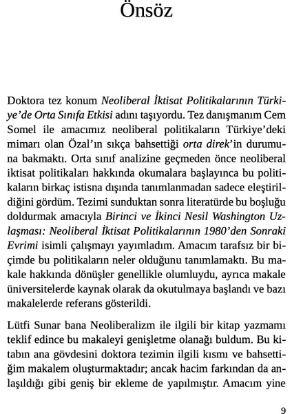 Dünyada ve Türkiye’de Neoliberalizm - Cengizhan Yıldırım modelleri