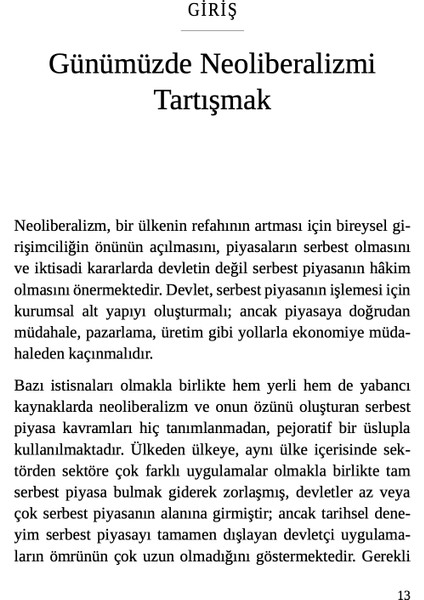Dünyada ve Türkiye’de Neoliberalizm - Cengizhan Yıldırım