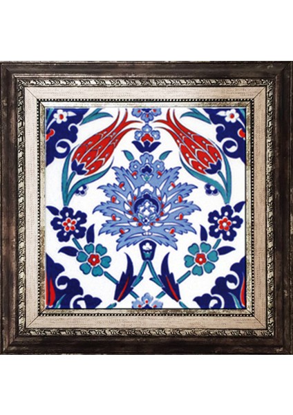 20X20 Cm Ac 4 İznik Lale Desen Kütahya Çini Pano Seramik fiyatları