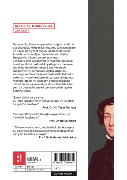 Alexis de Tocqueville - Lütfi Sunar fiyatları