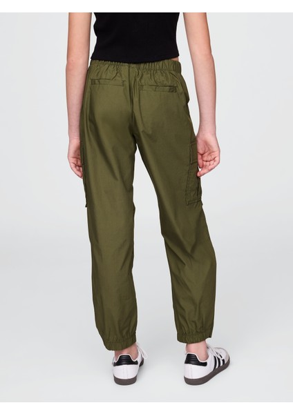 Kız Çocuk Haki Paraşüt Kargo Pantolon indirimleri