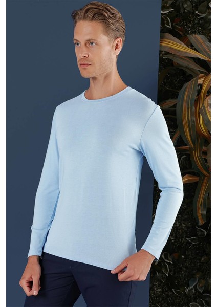 Ts 870 Slim Fit Mavi Spor T-Shirt indirimleri