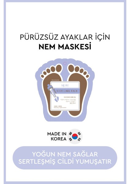 Mjcaare Premium-Yoğun Nemlendirici Ayak Bakım Peeling Maske Seti 2'li
