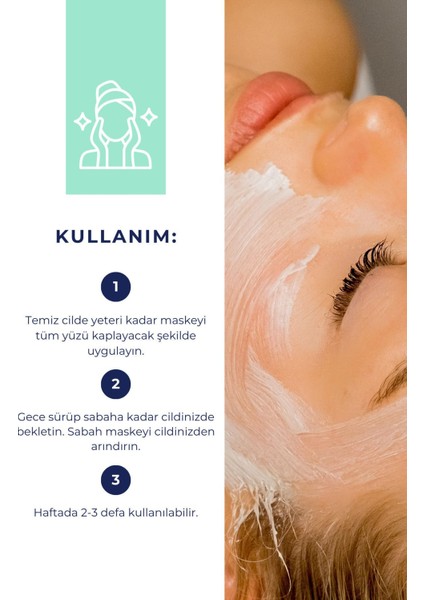 Gece Yüz Maskesi 50 ml Çay Ağacı Özlü Vegan Sivilce ve Yaşlanma Karşıtı Nemlendirici Bakım modelleri