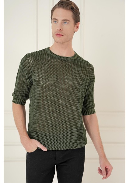 Tr 862 Slim Fit Yeşil Klasik Triko modelleri