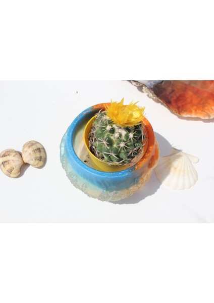 El Yapımı Epoksi Reçine Şık Tasarım Saksı/dekoratif Objeler (Çiçeksiz) - Kadın Emeğ indirimleri