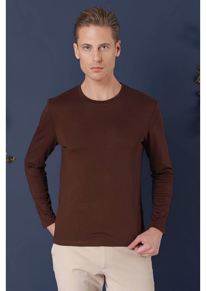 Ts 870 Slim Fit Kahve Spor T-Shirt fiyatları