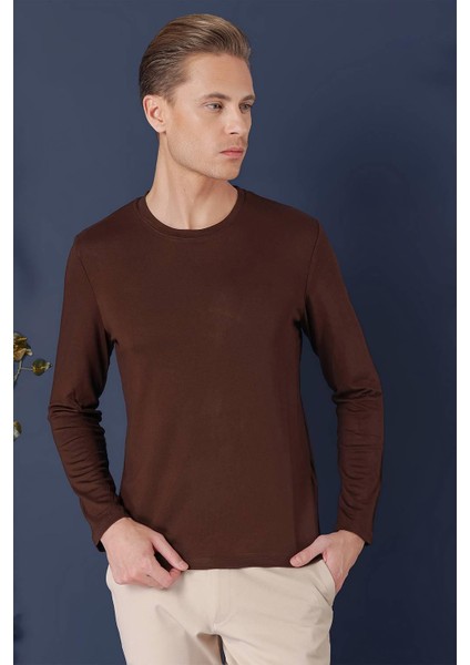 Ts 870 Slim Fit Kahve Spor T-Shirt fırsatları