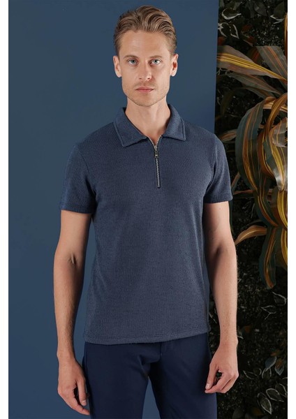 Ts 871 Slim Fit Indigo Spor T-Shirt fiyatları