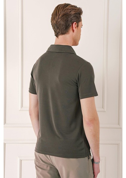 Slim Fit Düğmeli Polo Yaka Pamuklu Vizon Tişört Ts 879 fırsatları