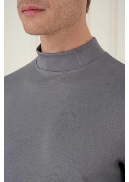 Ts 894 Slim Fit Füme Spor T-Shirt indirimleri