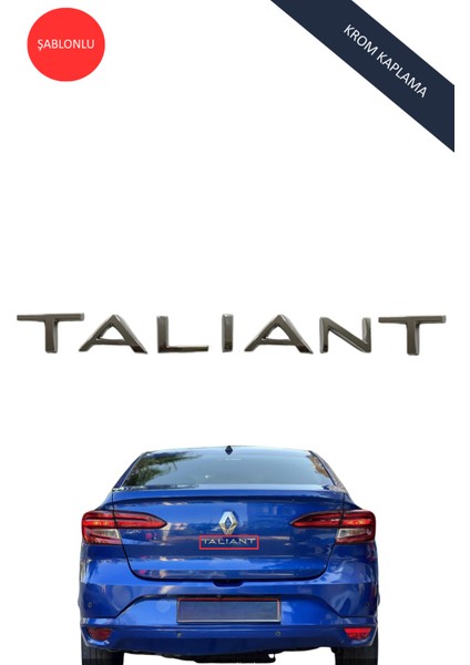 Renault Taliant Arka Bagaj Yazısı Krom Monogram Şablonlu 908924971R