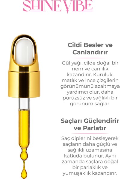 Saf Gül Yağı 20 ml – Cilt ve Saç İçin Doğal Aromaterapi fiyatları