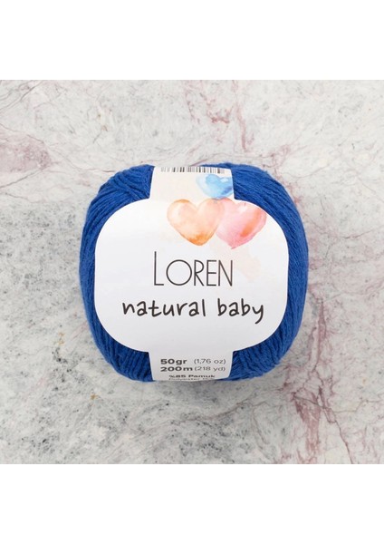 Loren Natural Baby Mavi El Örgü Ipi - R025 - 33933