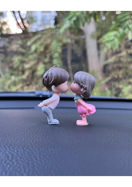 Sevimli Tatlı Çift Araba Içi Biblo Aksesuar Torpido Süsü Sevgiliye Hediye