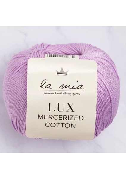 La Mia Lux Mercerized Cotton Lila El Örgü Ipi - 53 - 33747