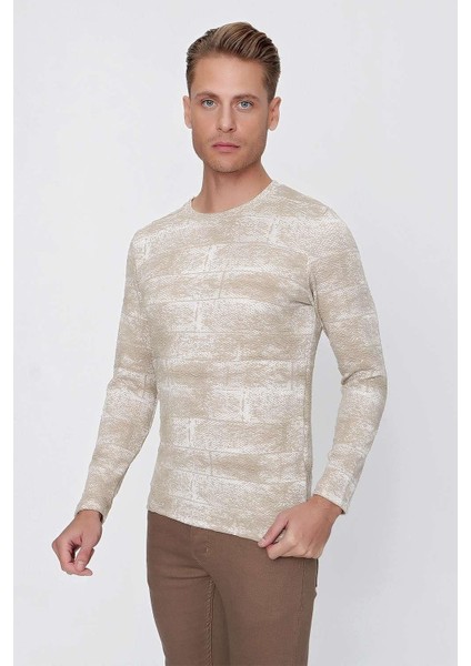 Ts 839 Bej Spor T-Shirt