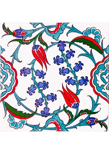 20x20 Cm Ac 5 İznik Dönence Çiçek Desenli Çini Pano fiyatları
