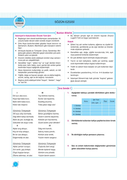 10. Sınıf Fasikül Seti Türk Dili Edebiyatı Soru Bankası