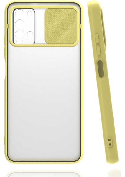 Xiaomi Poco M3 Kılıf Kamera Korumalı Sürgülü Renkli Sert Esnek Silikon Lensi Kapak