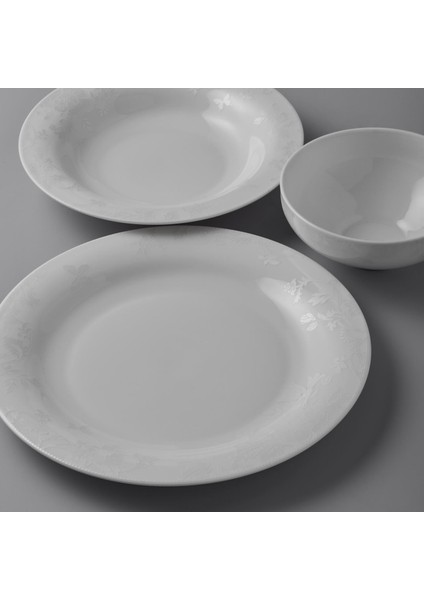 Lily 24 Parça 6 Kişilik Bone Yemek Takımı