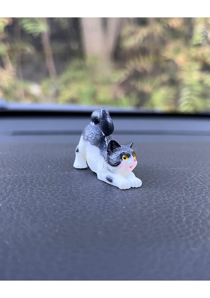 Sevimli Kediler Araba Içi Torpido Üstü Biblo Aksesuar Torpido Süsü 5 Adet Sevgiliye Hediye